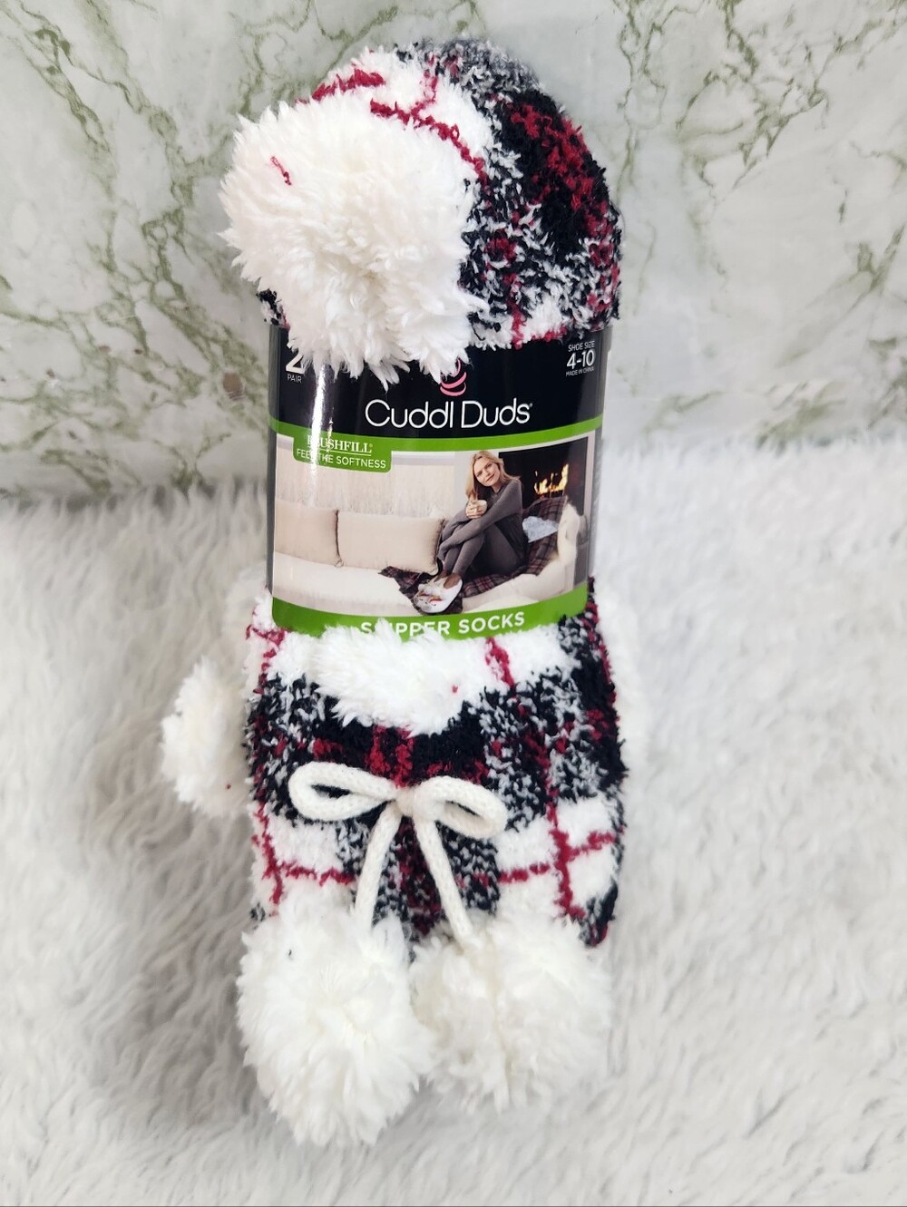 Cuddl Duds Lounge Ballerina Slipper Socks